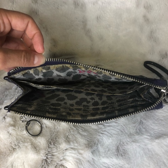 Coach Poppy Metallic Purple Wristlet - Picture 4 of 5